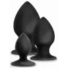 Anal Adventures Lot de 3 plugs Anal Adventures Stout Noirs